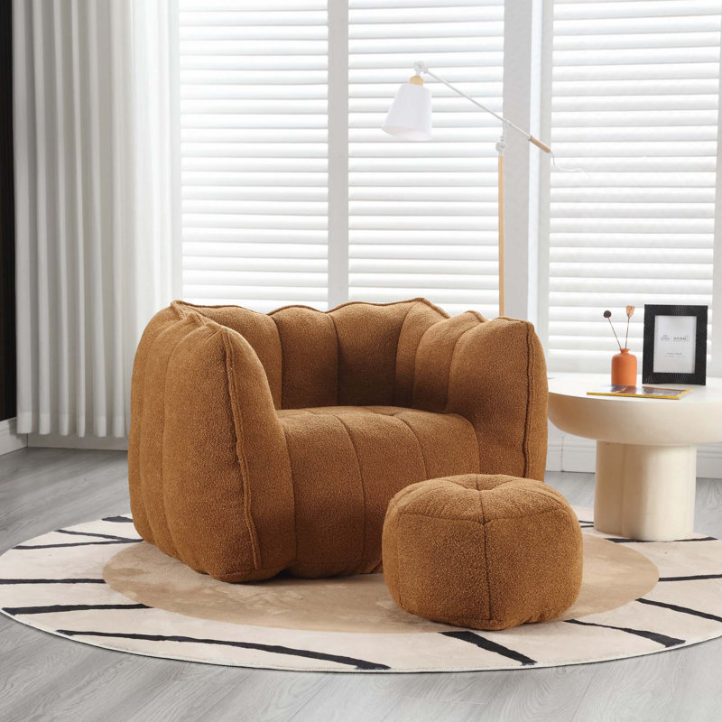 Sofas Upholstered Sofa, 25.00" H × 41.20"W × 32.30"D, Khaki Yellow Chenille