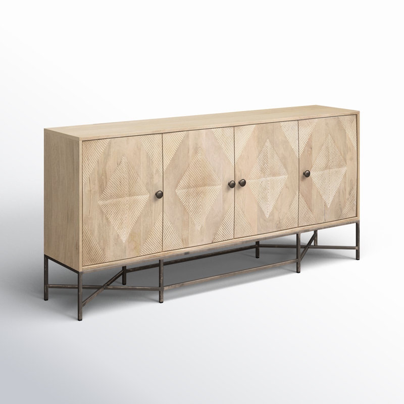 Philipa 72'' Solid Wood Sideboard, Light Brown