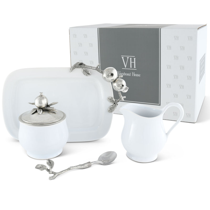 Harvest Stoneware Sugar And Creamer Set