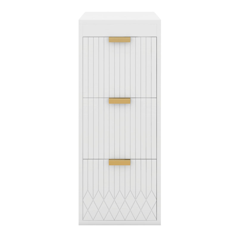Armoire de salle de bain 12 po avec tiroirs, armoire flottante murale avec ligne décorative, système de fermeture en douceur