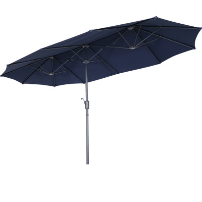 Arlmont & Co. 13FT Patio Umbrella with 12 Sturdy Ribs, Crank