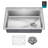 KRAUS Fairlane 25” ADA Compliant Drop In / Top Mount Single Bowl 18-Gauge Stainless Steel Kitchen Sink-123474591-123474587