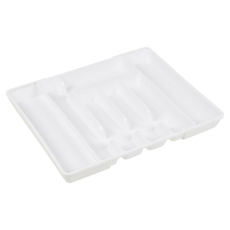 Plastic Cutlery Tray, White