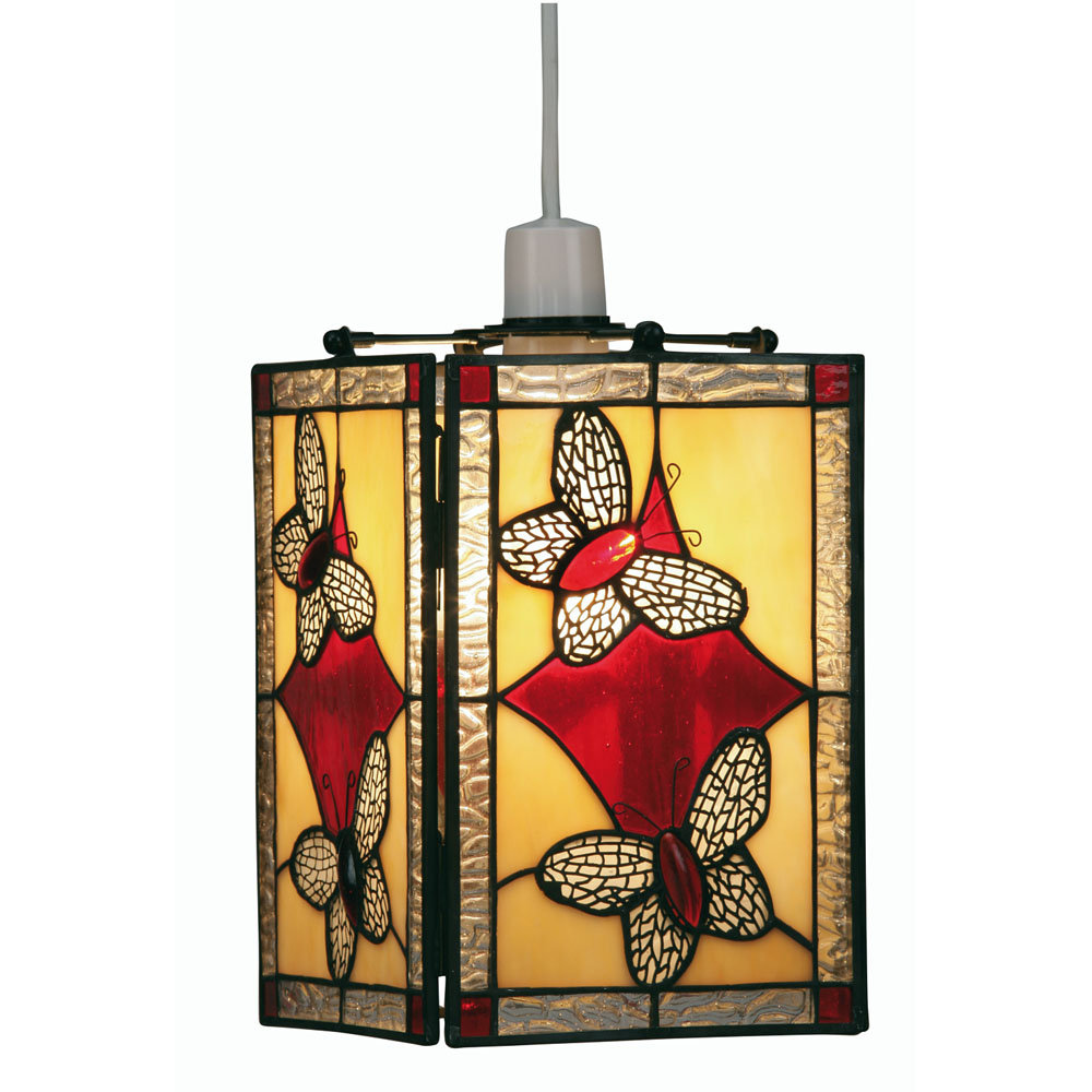 22cm H Glass Rectangle Pendant Shade ( Screw On )
