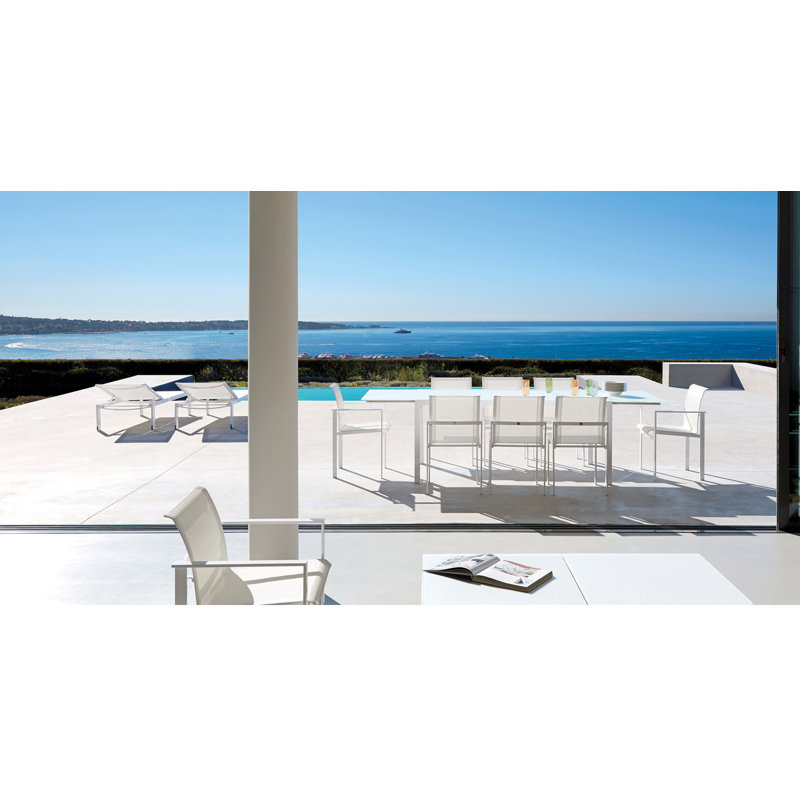 Kwadra Outdoor Dining Armchair, Blanc/Mat Blanc