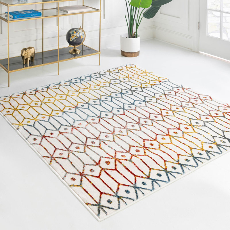 Eshin Abstract Indoor Rug, Square 5'3"