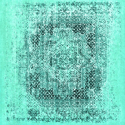 Tapis oriental en laine et polyester tissé à la machine Darlis