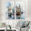 Vieux bateau de transport au port - ensemble de salon d'art mural bord de mer