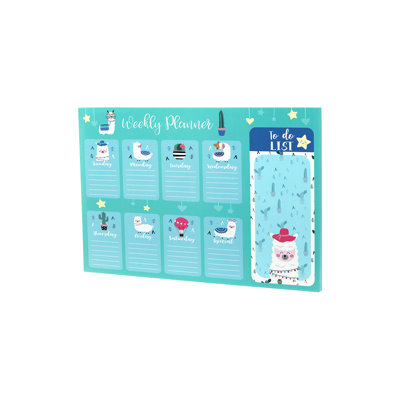 Tableau magnétique effaçable mural Llama Week Planner