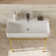 35" Bathroom Console Sink With Overflow,Ceramic Console Sink White Basin Gold Legs