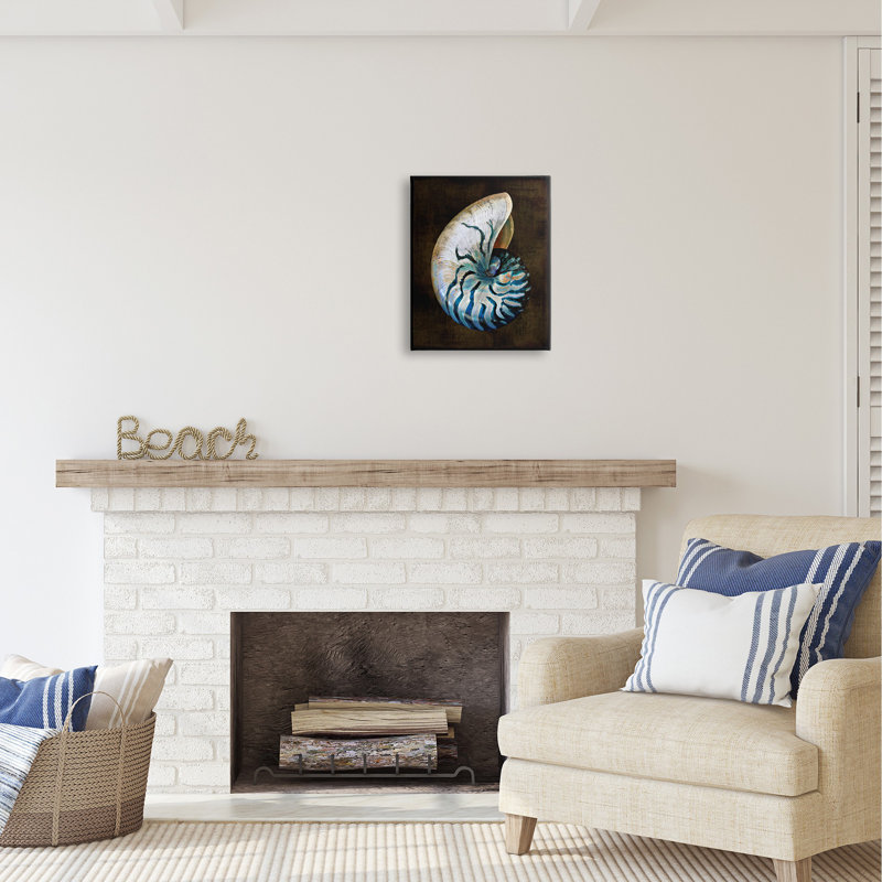 Nautilus foncé foncé par Caroline Kelly, H 20 po x l 16 po x P 1,5 po