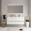 Meuble-lavabo mural 60 po avec lavabo, armoire de rangement flottante avec comptoir en résine de pierre et tiroirs à fermeture en douceur 60 po