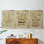Antique Ship Plan I - Toile tendue avec châssis sur mesure - 3 pièces-1896397394-1896397404