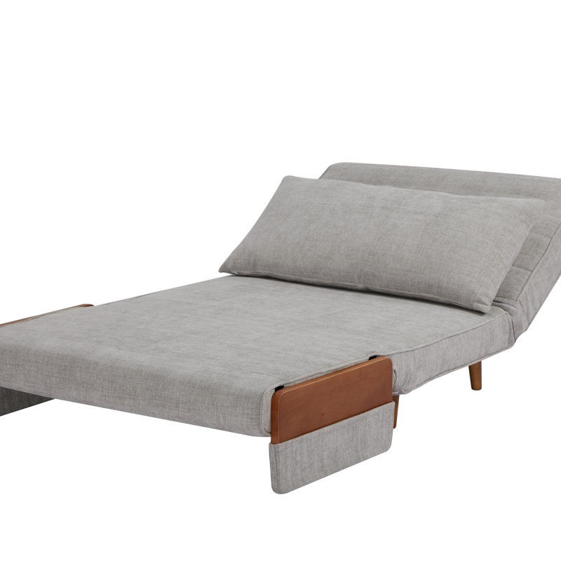 Canapé-lit polyvalent convertible 3-en-1 avec dossier réglable et structure en bois massif pour des espaces de vie compacts