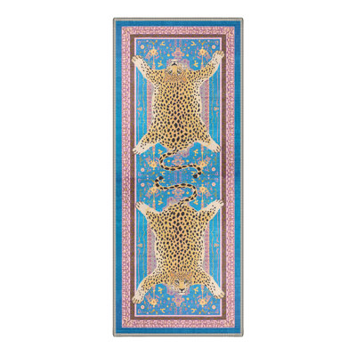 Alinda Apex Leopard Print Washable Area Rug