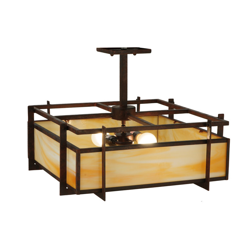 Boulder Creek 2 - Light Square / Rectangle Chandelier