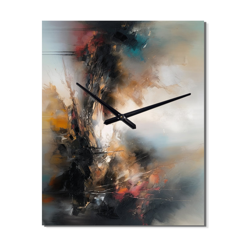 Horloge murale abstraite paysage abstrait II, H 40 po x l 30 po x P 1 po