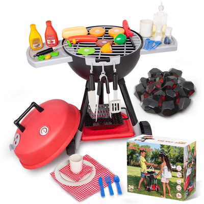 BBQ Play Grill Cooking Toy Set with Light & Sound