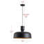 Luminaire suspendu rétro en métal 1 lumière E26 60W 1 lumière