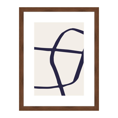 Velino Wooden Photo Frame 30 x 40 cm with Abstract Poster Print