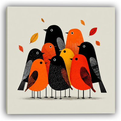Golden Leaves Chorus - Seasonal Bird Flock