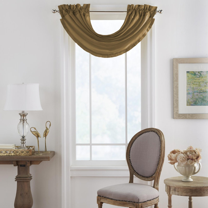 Mahoe Swag Window Valance, Gold