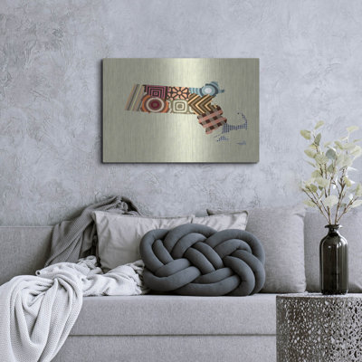 «Massachusetts State Map» par Lanre Adefioye, mur en métal