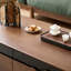 Table basse moderne moderne en bois massif avec rangement