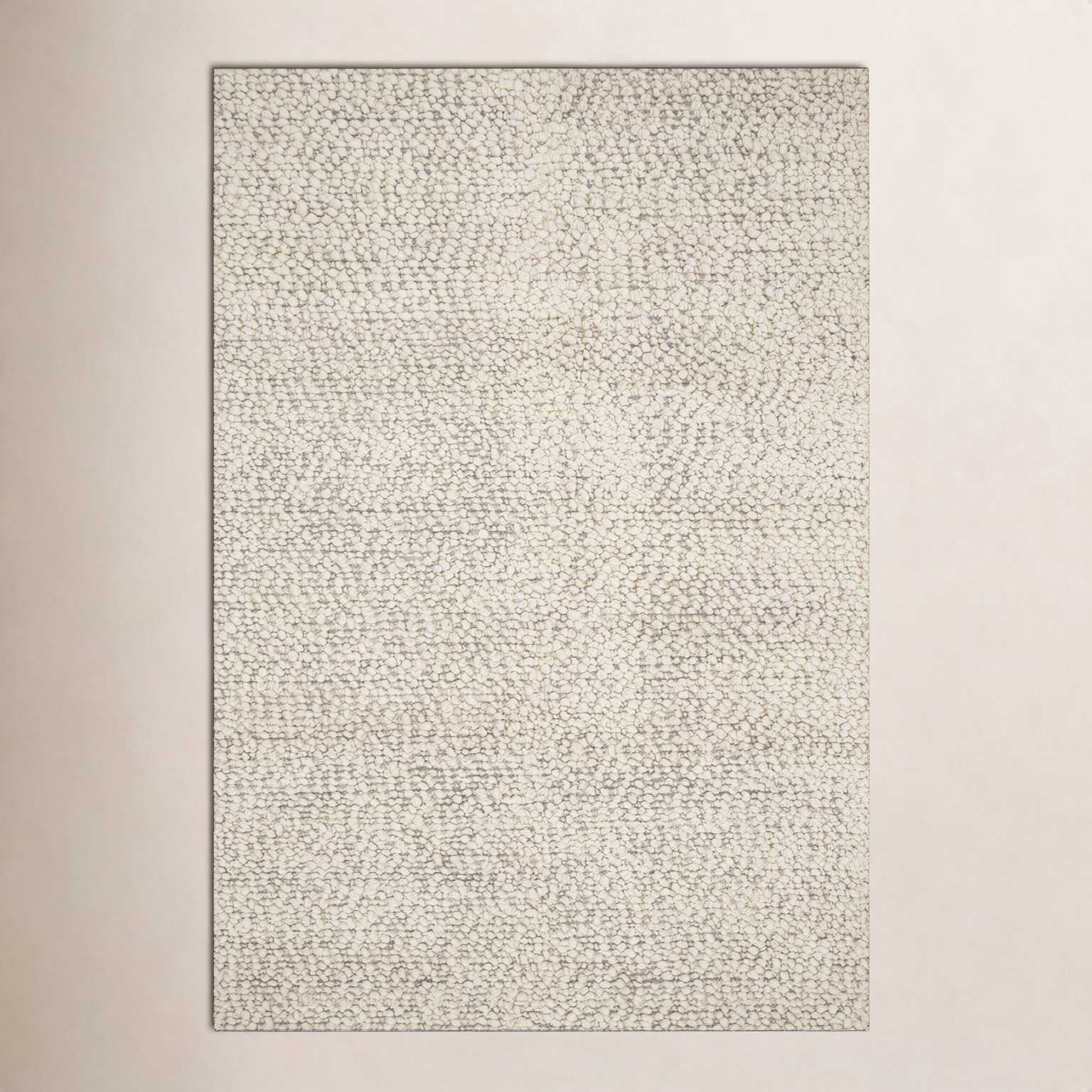 Charter Ivory Hand-Knotted Wool Rug, Rectangle 7'9" x 9'9"