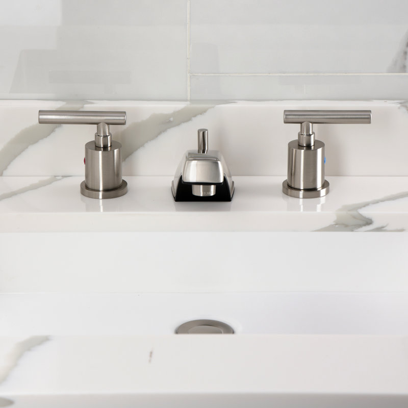 Robinet de salle de bain espacé Kingston, Nickel brossé