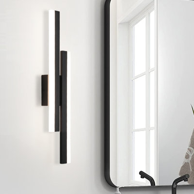 24" Modern 2-Light Dimmable LED Bath Bar For Bathroom Vanity Lighting 3000K/4000K/6500K Adjustable