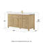 Beckett 66" Freestanding Single Bathroom Vanity with Cultured Marble Top-169071343-237132385-245638950