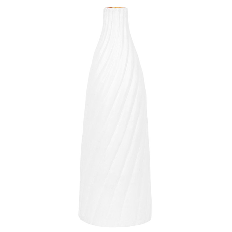 Hanley Handmade Ceramic Floor Vase, White, 54cm H x 18cm W x 18cm D