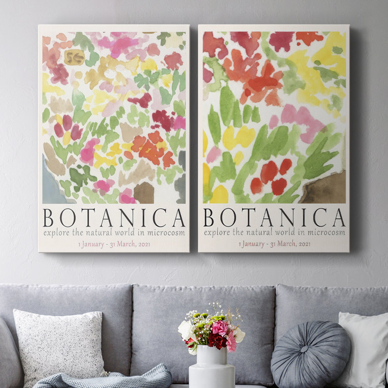 Botanica Exhibition Poster I-Premium Gallery Wrapped Canvas -Ready to Hang, 18" H x 24" W