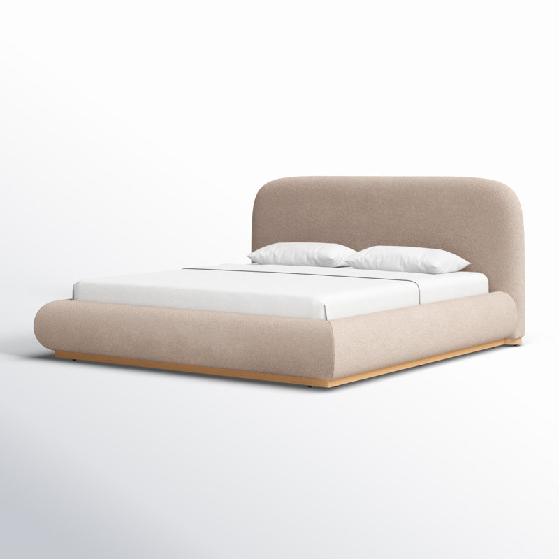 Jennabryanna Boucle Bed, Light Brown Boucle, King