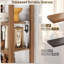 71" Rattan Bookshelf With Drawer And Doors