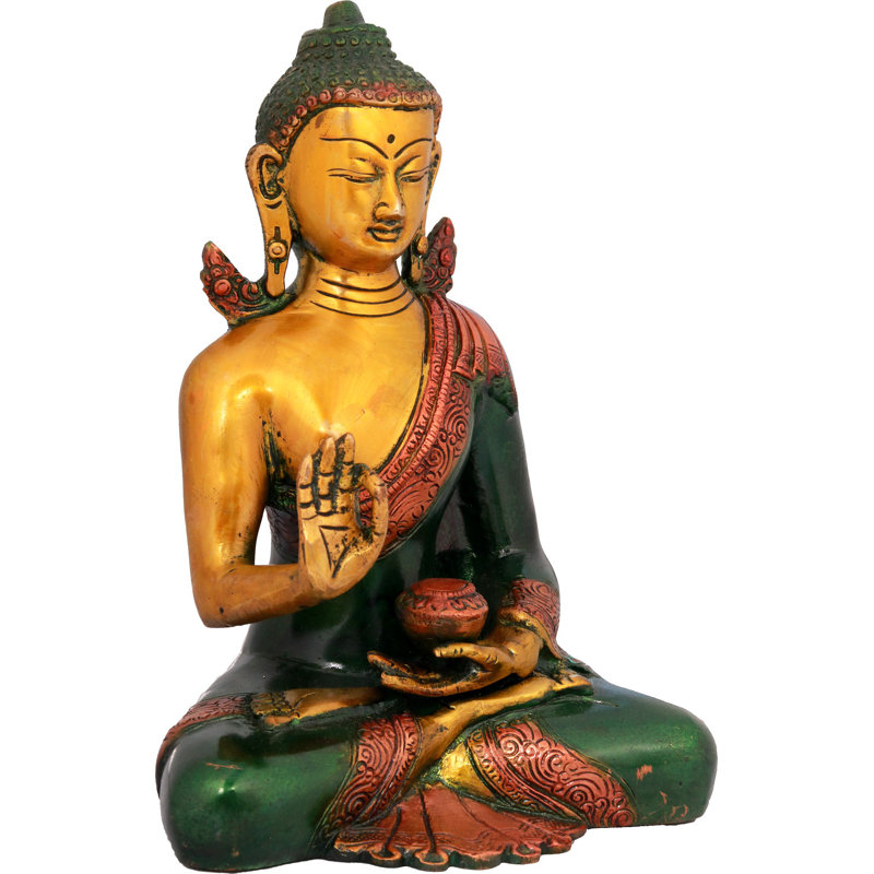 Bouddha en Vitark Mudra - Figurine de divinité bouddhiste tibétaine