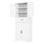 Armoire de salle de bain blanche -, basculante, tablette réglable, grand espace de rangement, glissières-858860148