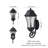 27"(H) 1-Pack Outdoor Wall Lantern with Dusk to Dawn Sensor, Black Weatherrproof Exterior Light Fixture with Clear Bubble Glass, Vintage Wall Sconce for Porch, Patio, Entryway, and Garage (No Bulb)