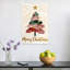 Abstract Christmas Tree Abstract Modern Christmas Tree Landscape Nature Wall Art Print 1 Piece Wrapped Canvas Wall Art-1820654317