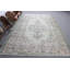 Grand tapis vert en laine pour votre salon avec un design turc antique