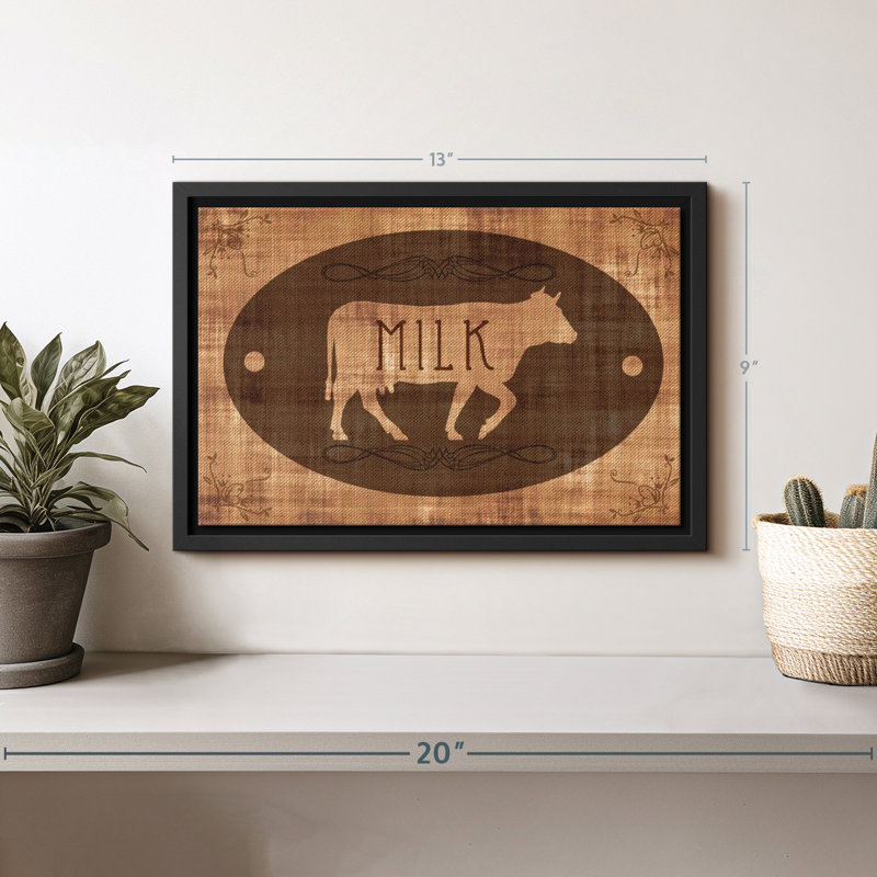 " Cow Milk Wall Art ", 9" H x 13" W