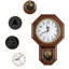 Horloge murale rétro à quartz brun