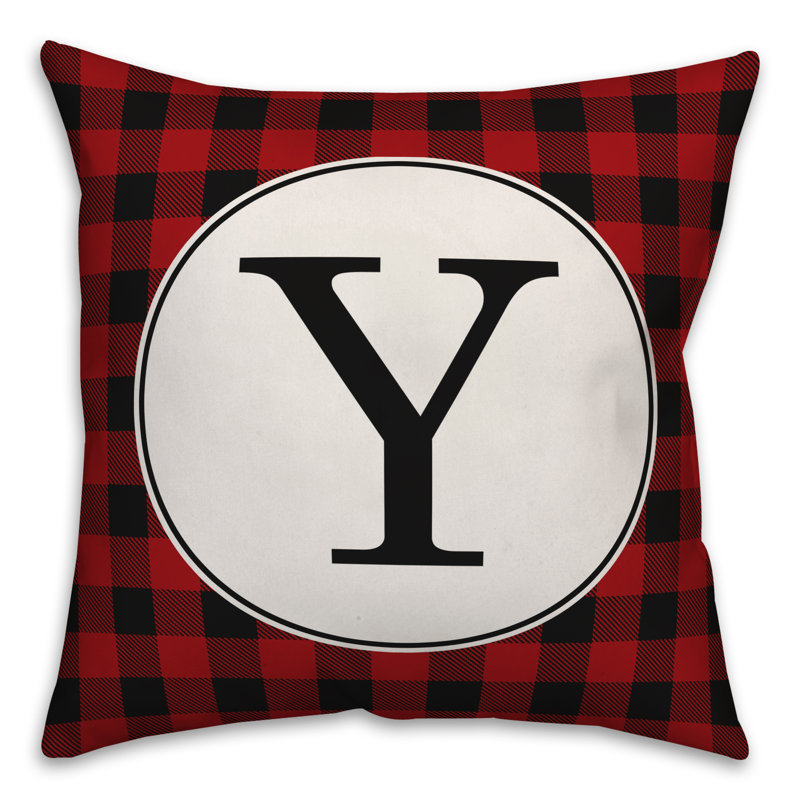 Plaid Throw Pillow, Y