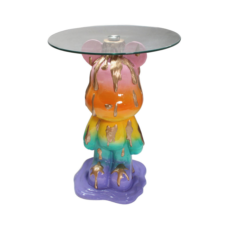 Table de bout en verre