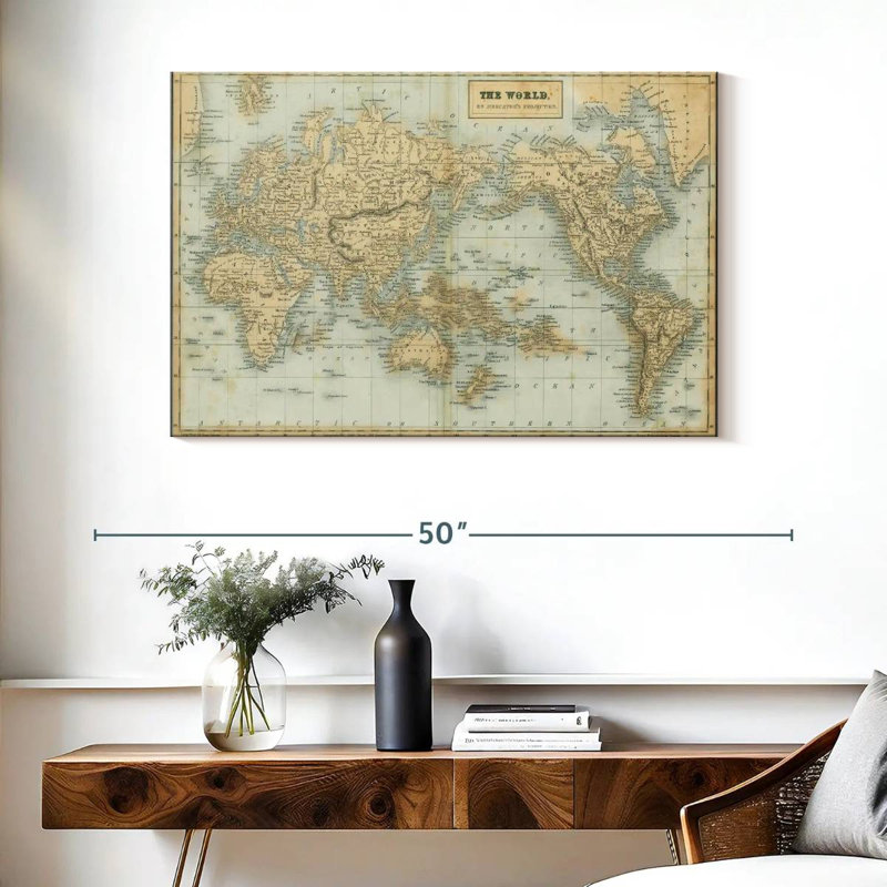 Aliaz, la carte du monde neutre, H 26 po x l 39 po