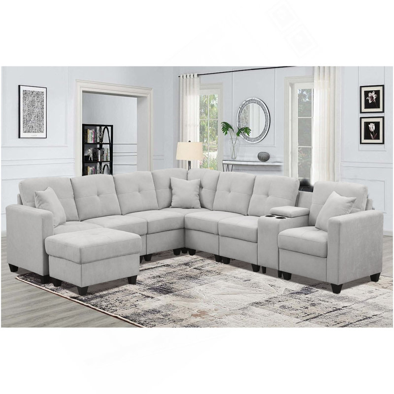 Sectional Sofa, LIGHTGREY, Light Gray