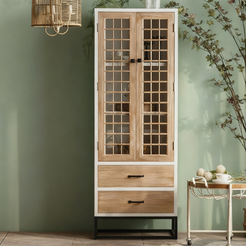 Vaisselier en bois manufacturé rétro