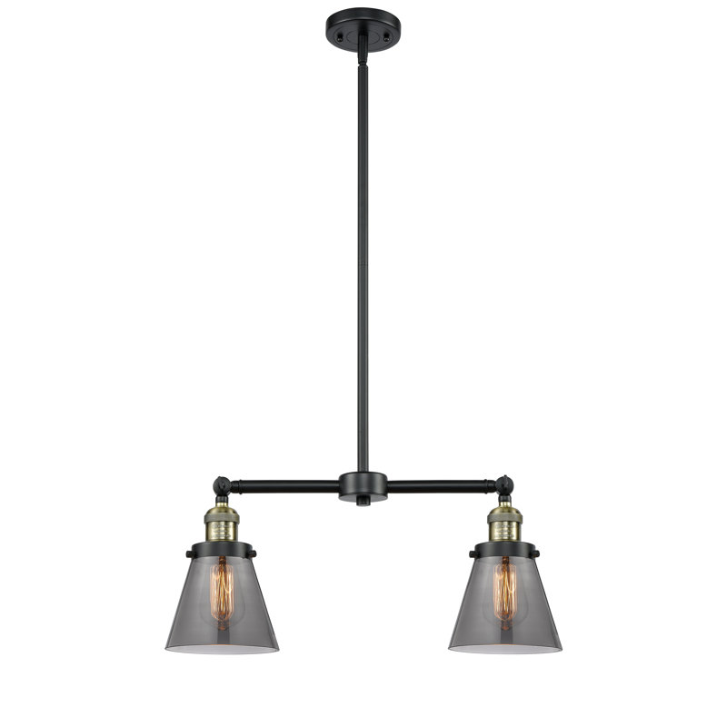 Stonecipher 2 - Light Kitchen Island Pendant, Black Antique Brass, No Bulb Included, Smoked