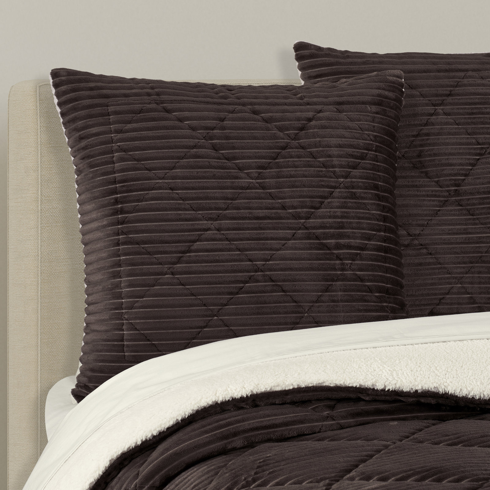 Everett Cotton Shams, Mocha